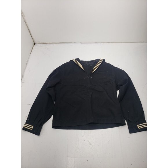 Vintage 40s/50s Black/White US Navy Sailor Uniform Set Wool Jacket Pants - Picture 4 of 16